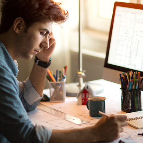 Architectural Technologist in home office